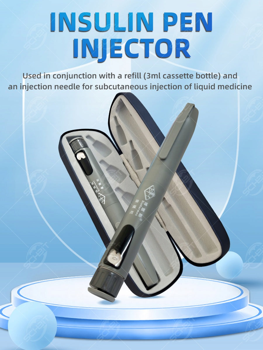Reusable Insulin Pen - Adjustable 0-60 Dose, Clear Window, 3ml Compatible Medical device no