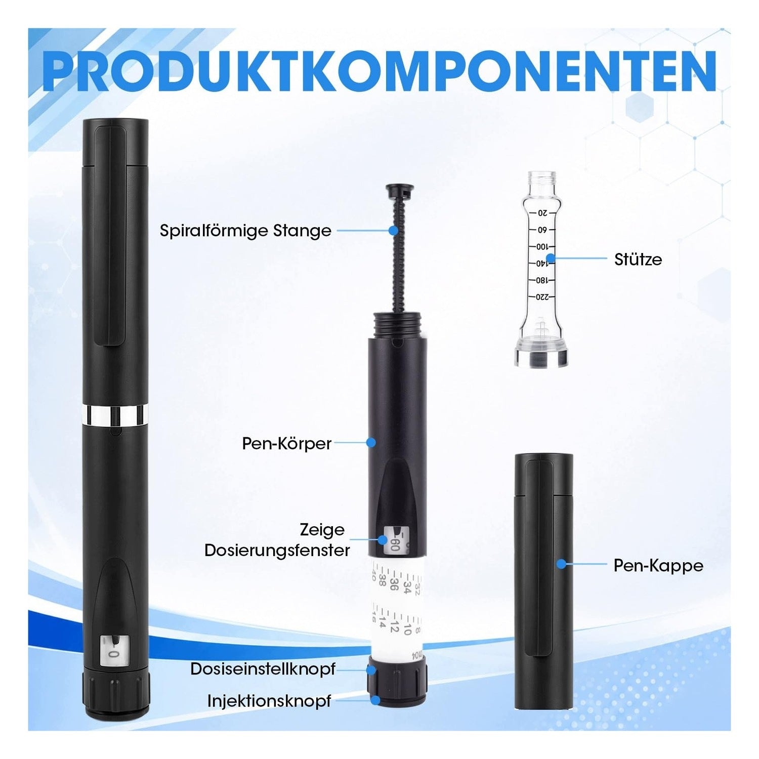 Reusable Insulin Pen - Adjustable Dose - 60 Units Medical device no