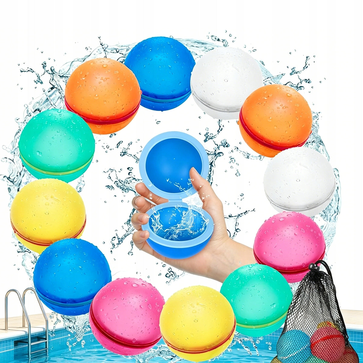 Reusable Magnetic Water Bombs - Set of 16