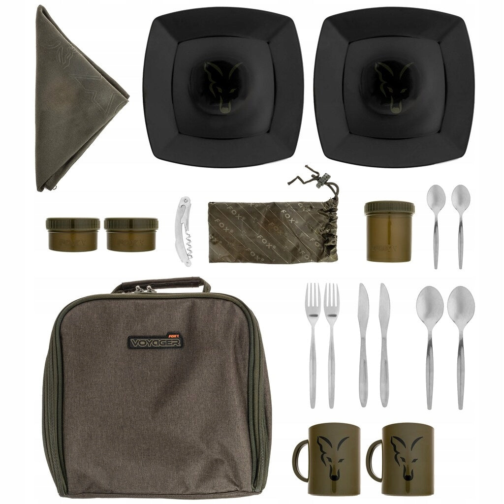 Reusable Travel Dish Set Fox Voyager 2 Person Dinner Set Manufacturer code CLU543