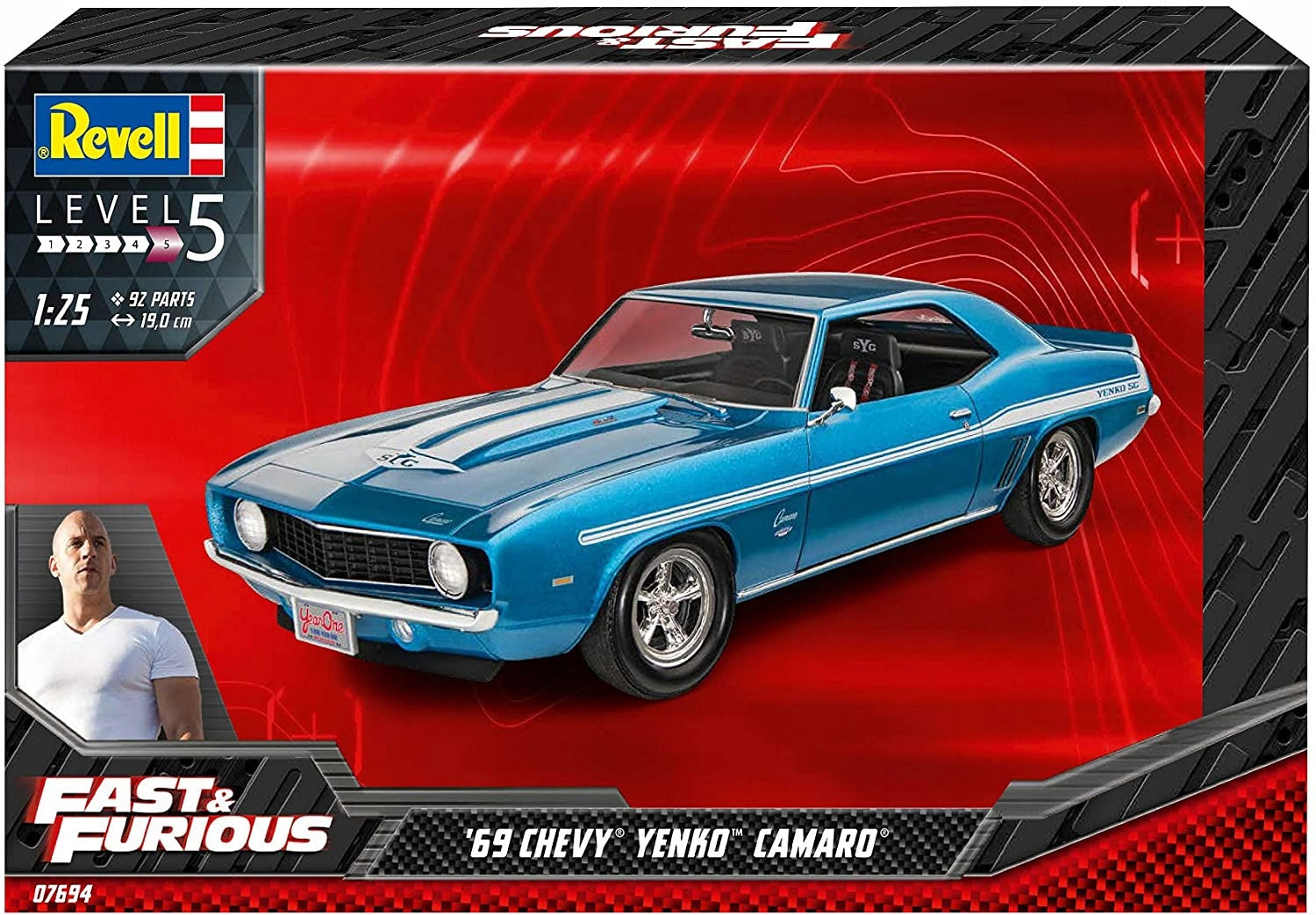 Konstruktorius Revell - Fast & Furious 1969 Chevy Camaro Yenko, 1/25, 07694