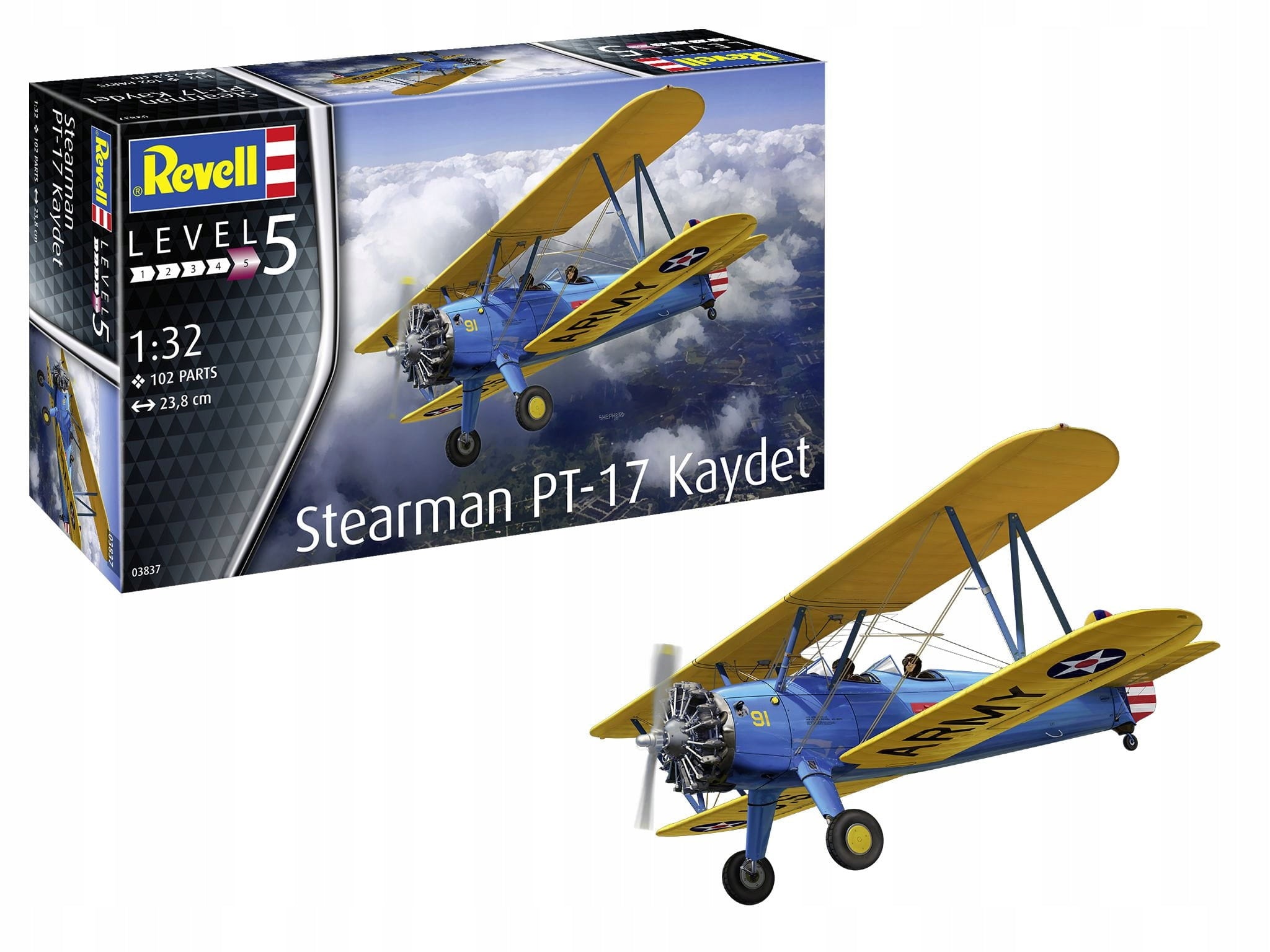 Konstruktorius Revell - Stearman PT-17 Kaydet, 1/32, 03837