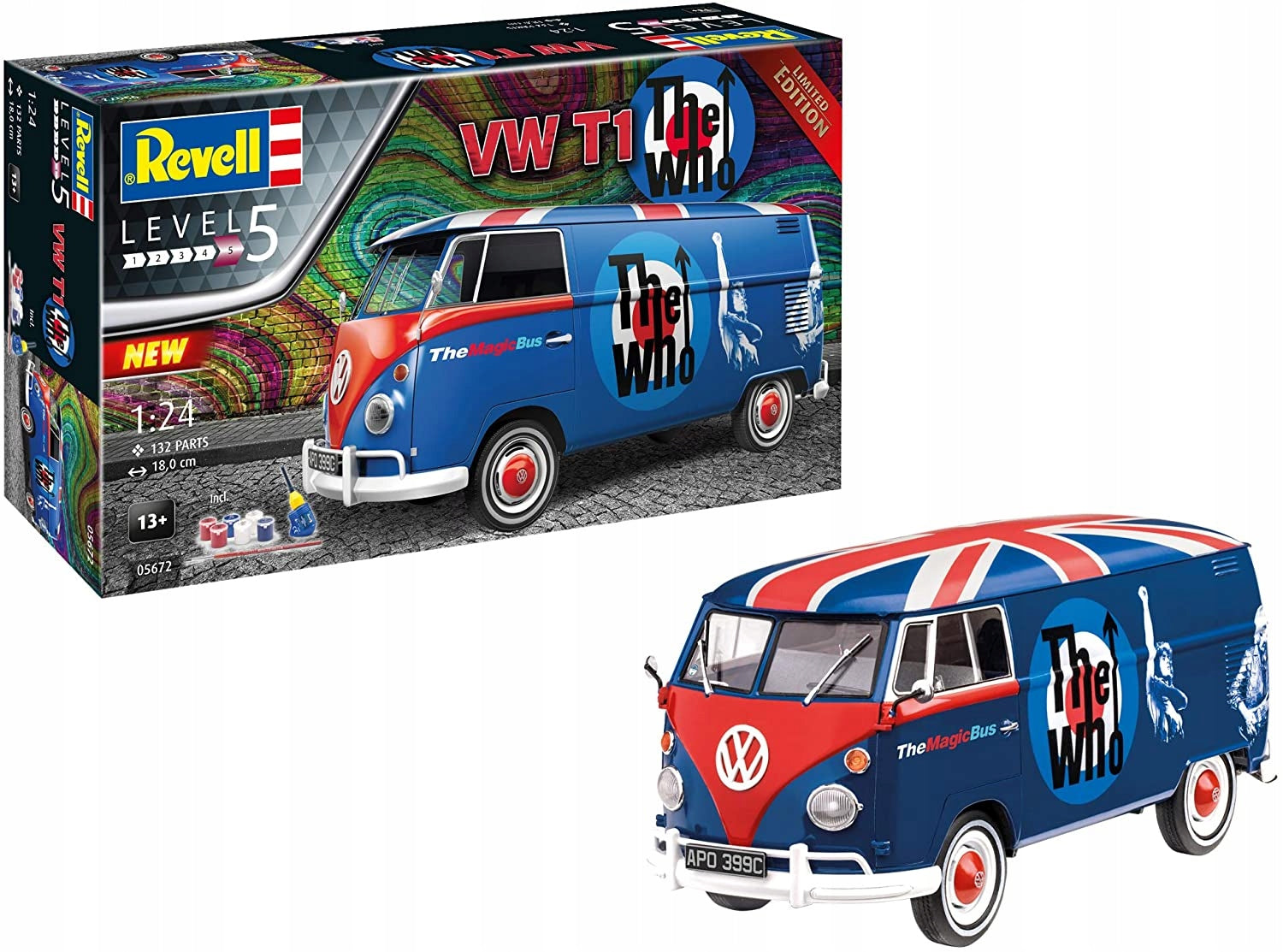 Constructor Revell - VW T1 Bus The Who Geschenkset, 1/24, 05672 