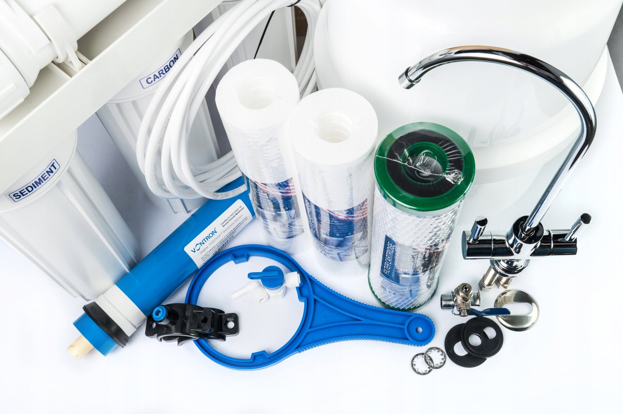 Reverse osmosis RO7 with mineralization and ionizer water filter under sink Packaging status original
