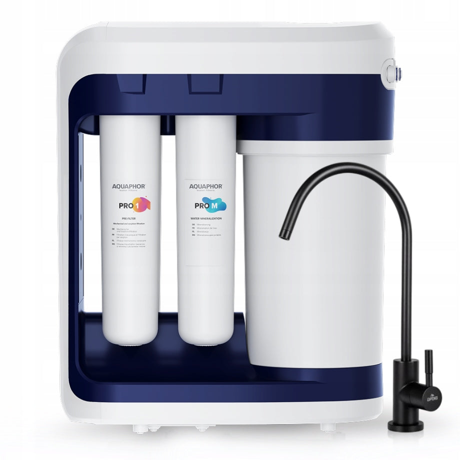 Reverse osmosis filter AQUAPHOR RO-202S PRO under sink + Black tap