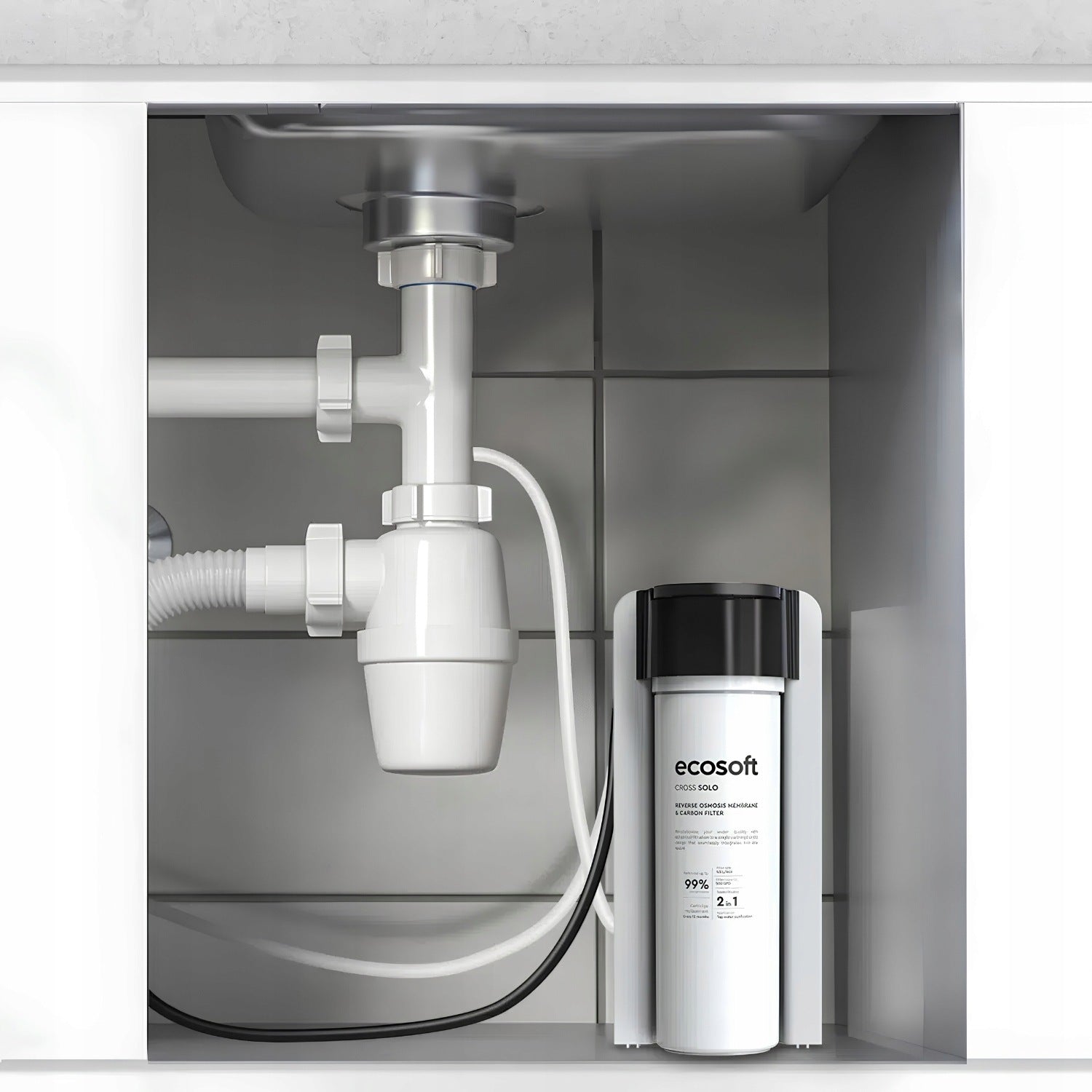 Reverse osmosis filter Ecosoft CROSS Solo with direct flow + akc Manufacturer code MO1500PECO