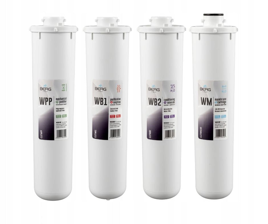 Reverse osmosis water filter RO 100GPD under sink with mineralizer BERG BLACK Manufacturer code ROB100.BLACK