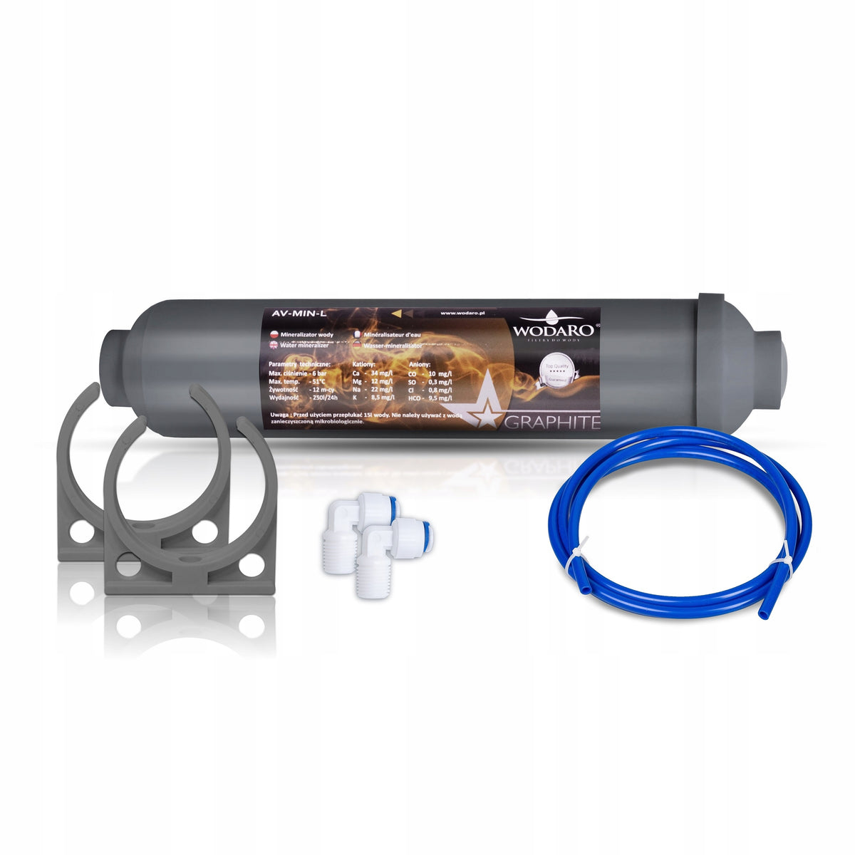 Reverse osmosis water filter RO600 MINI + mineralizer bottle DAFI SOLID Manufacturer code Filtr wody RO600 MINI Biocera REDOX + bidon