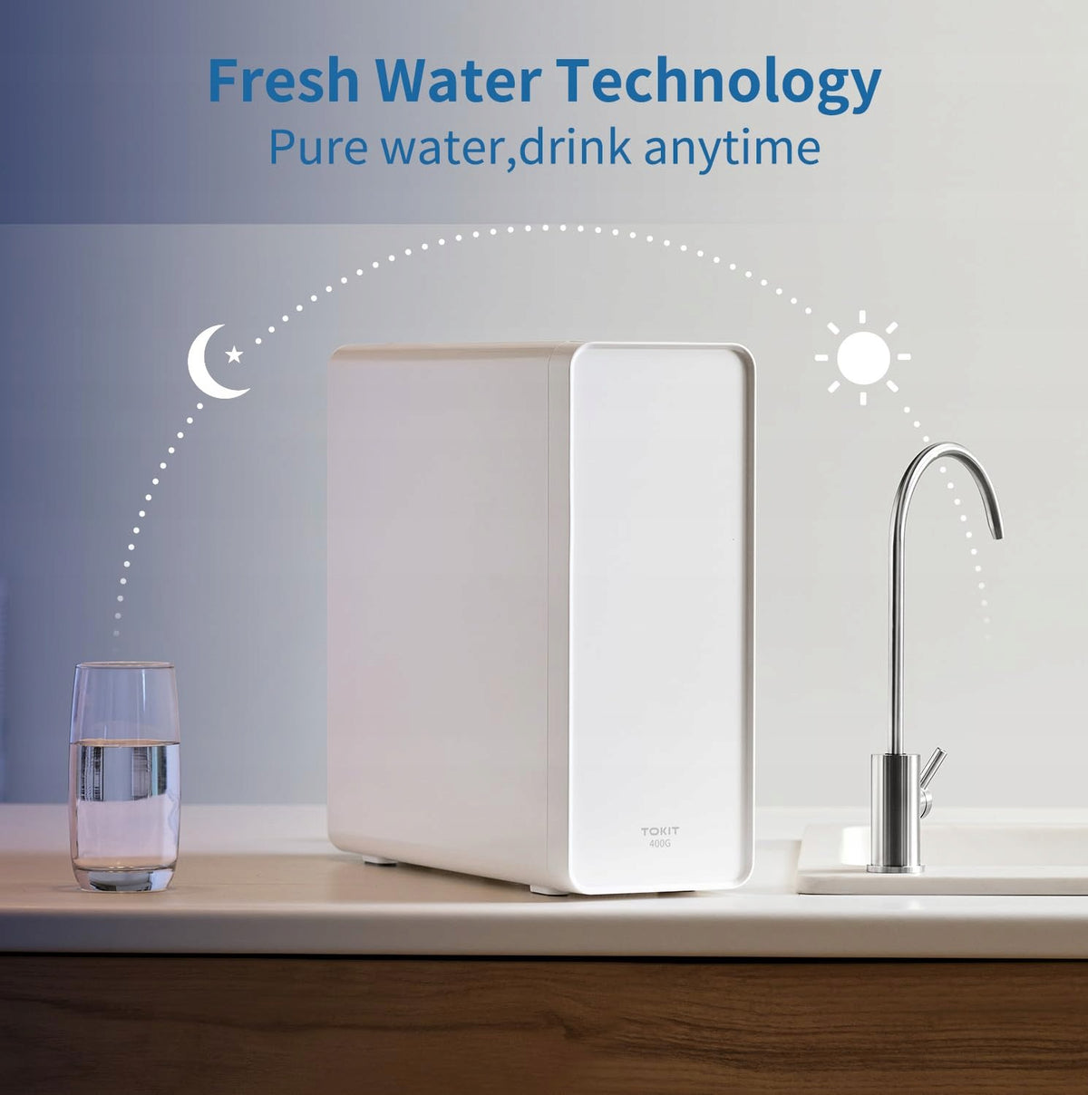 Reverse osmosis water filter under sink with Tokit U1 faucet Manufacturer code U1