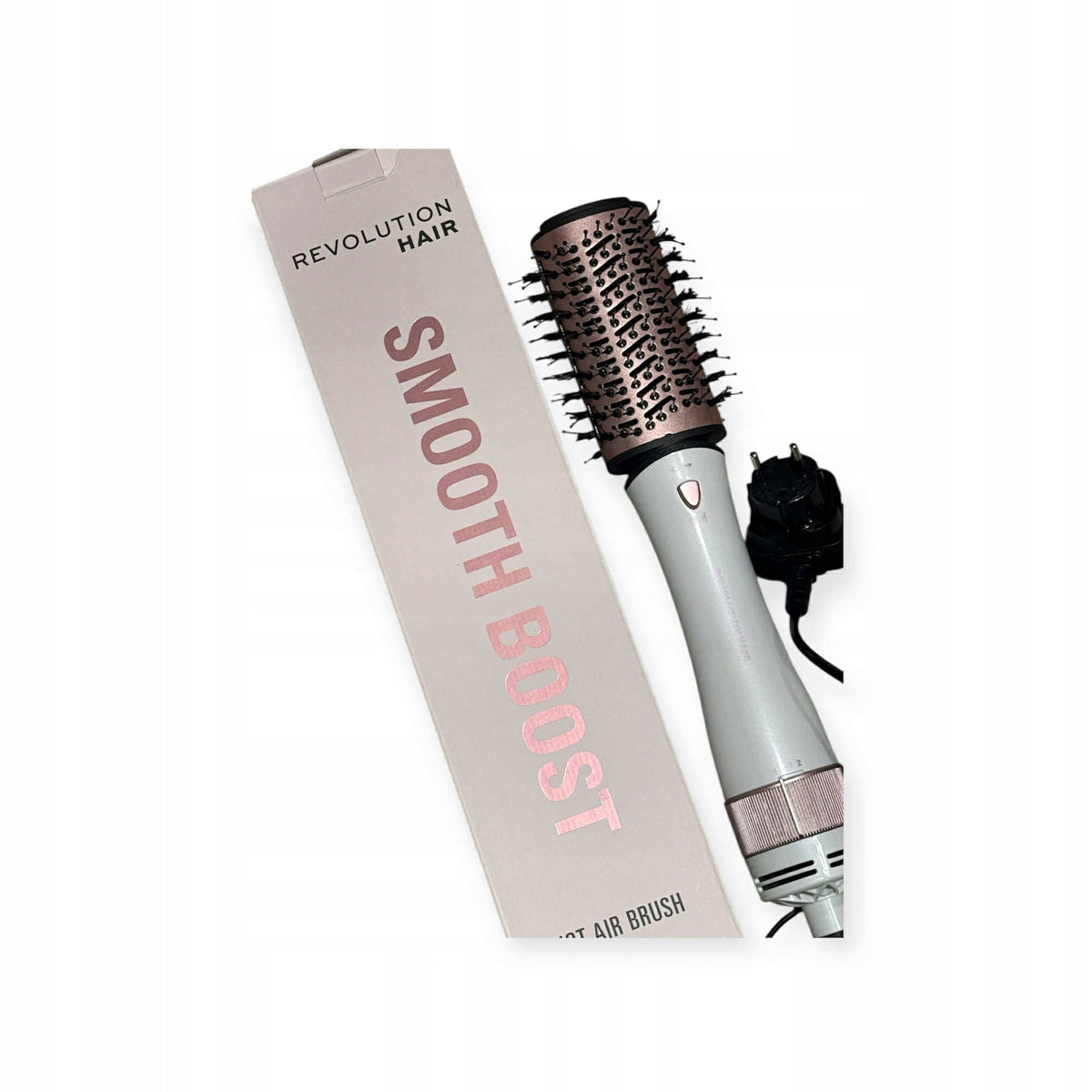 Revolution Hair Smooth Boost Hot Air Brush Packaging status original