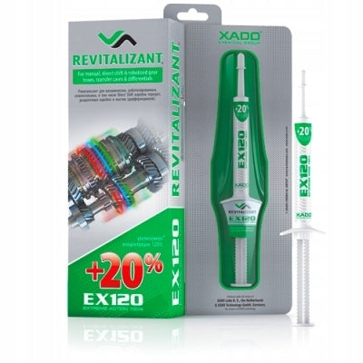 XADO Revitalizant EX120 ist für Schaltgetriebe und Schaltgetriebe konzipiert 