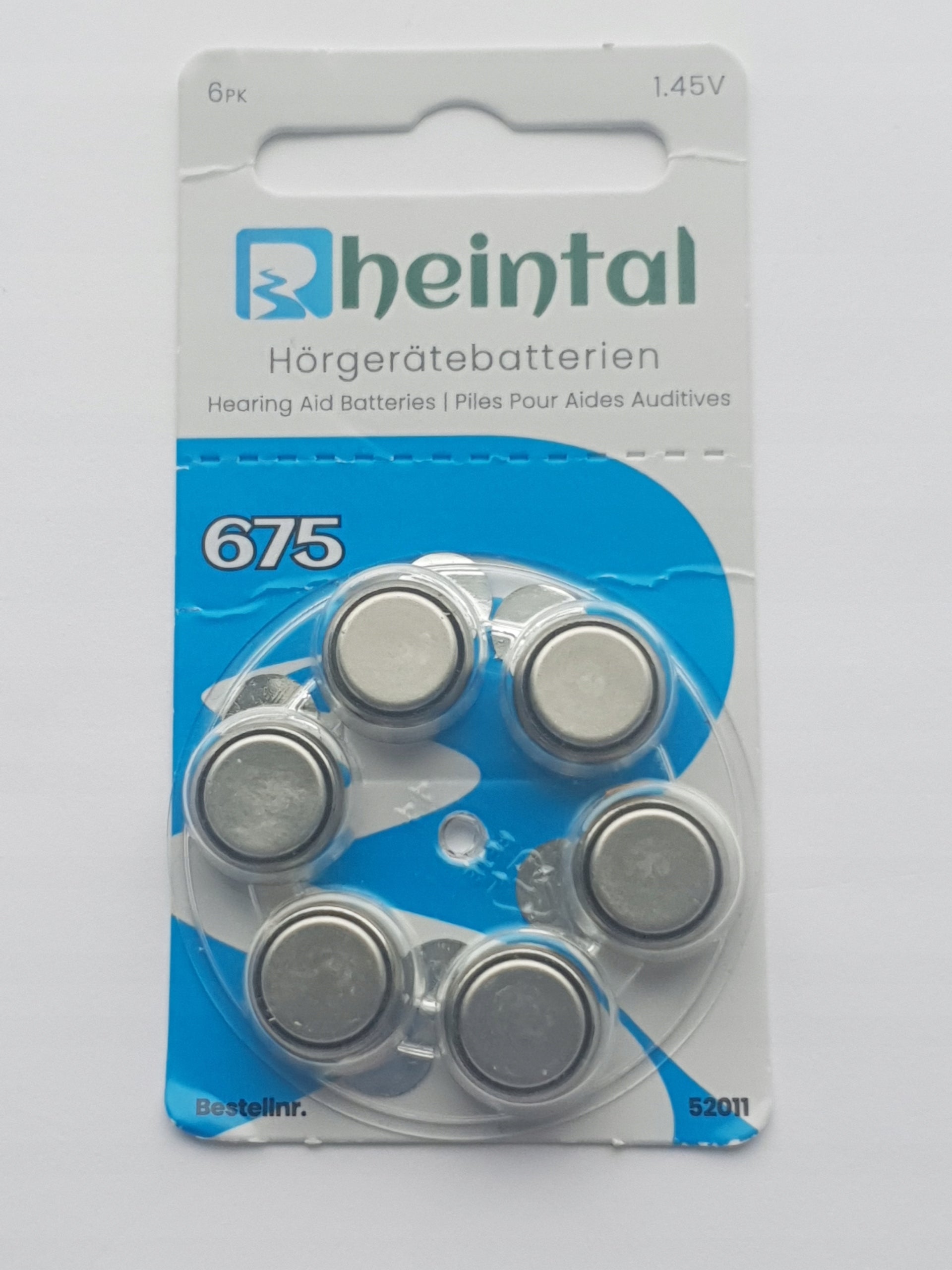Rheintal for hearing aids type A675 1,45 V - PR44