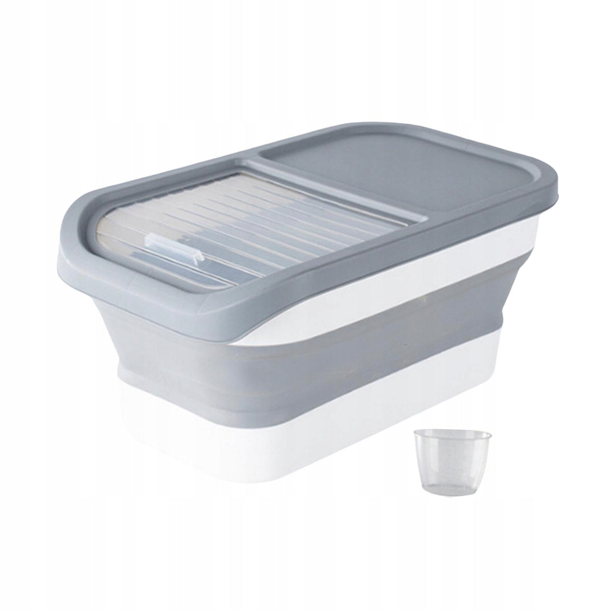 Rice Case with Measuring Cup Kitchen Grains Container Large Capacity Gray Brand no brand