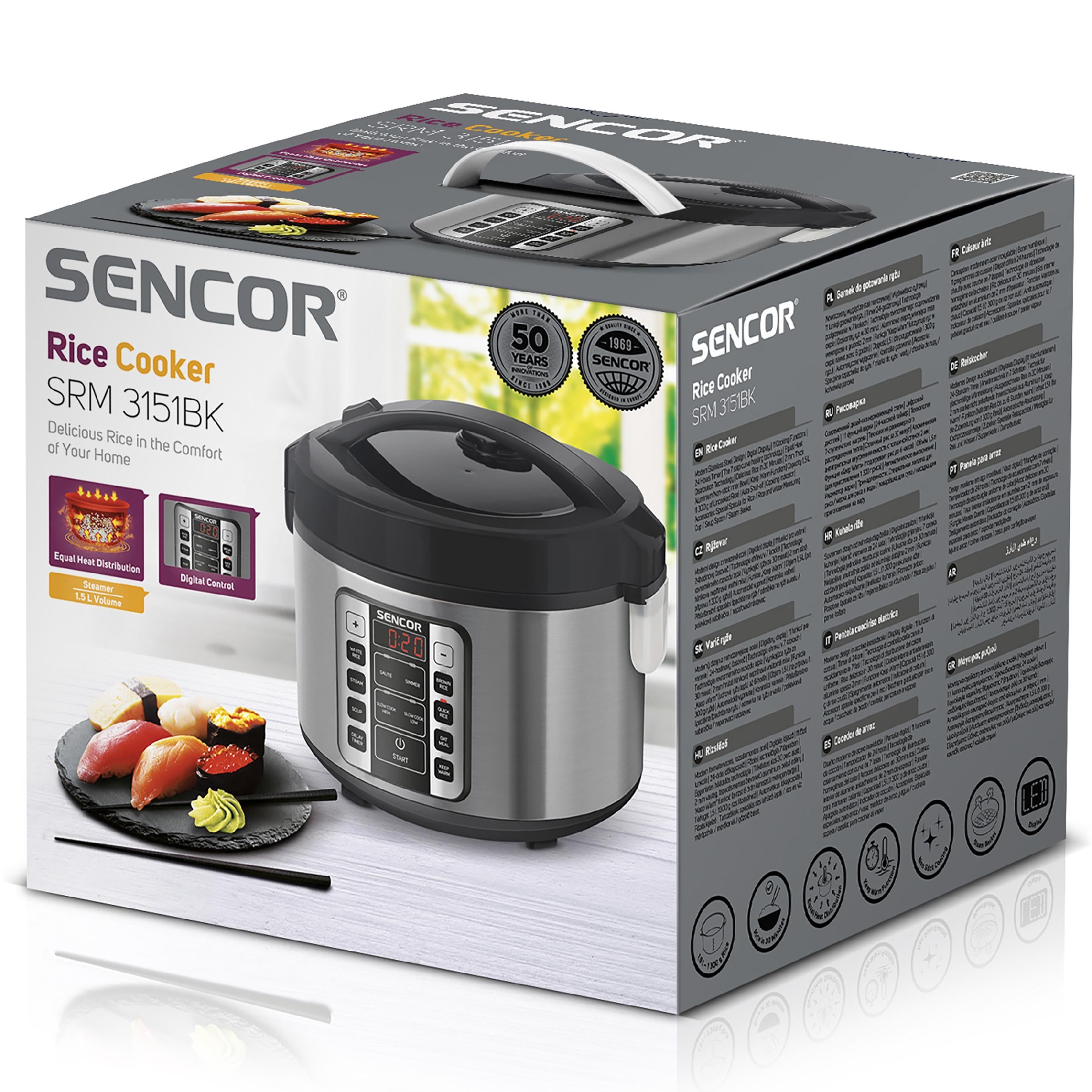 Rice Cooking Pot Rice Cooker SENCOR SRM 3151BK Manufacturer code SRM 3151BK