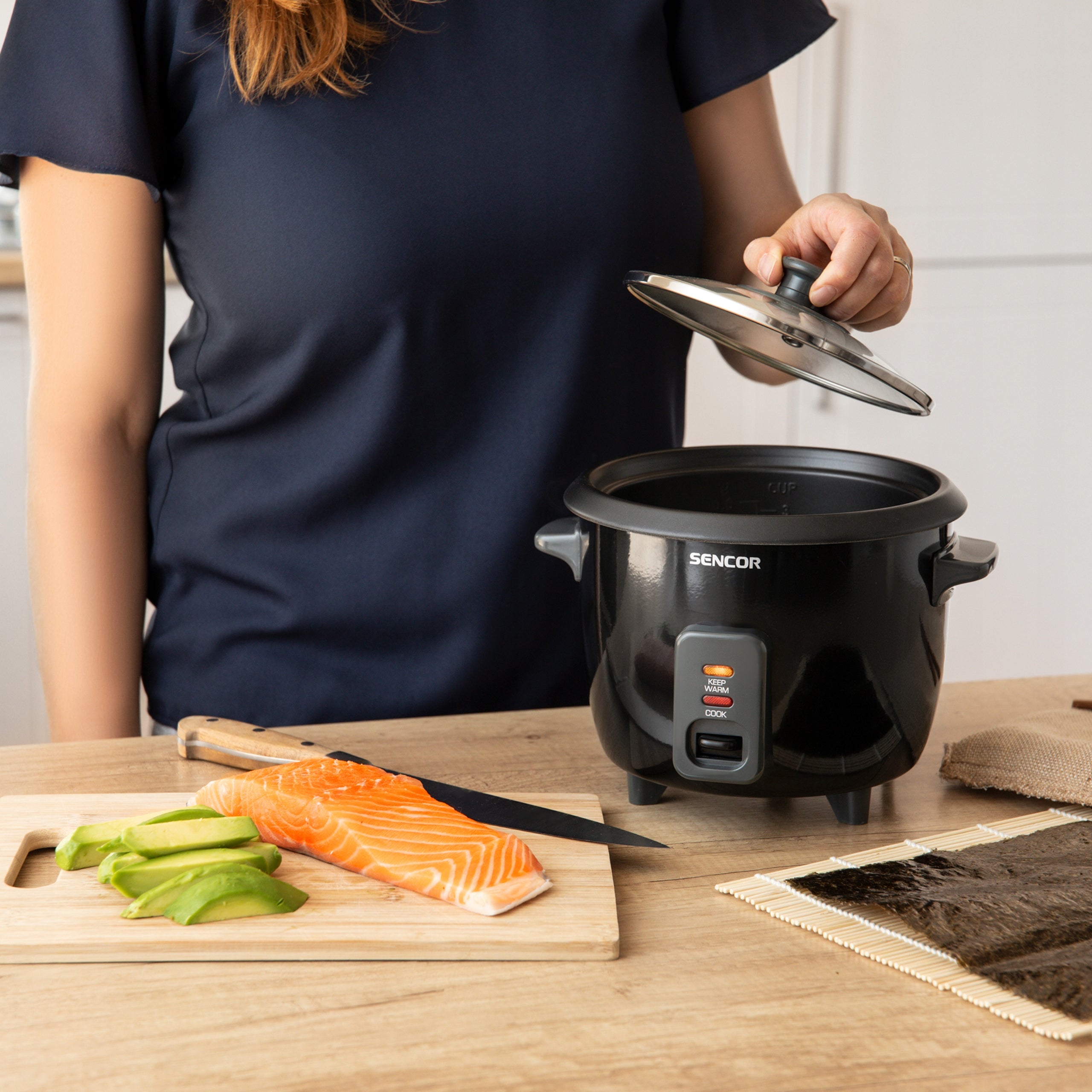 Rice Cooking Pot Sencor 0601BK 0,6L Black Model SRM 0601BK