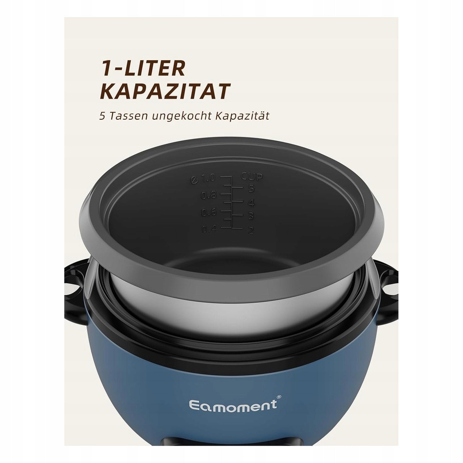 Rice Pots Black Steaming for 1-5 People Dominant color black