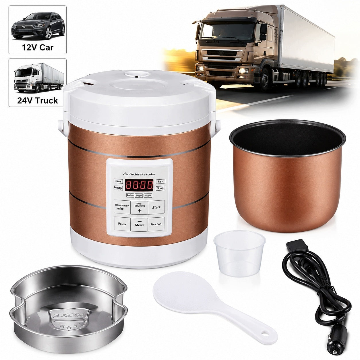 Rice cooker MULTICOOKER portable TOURIST 1,6l 12V 24V tir MOTORHOME