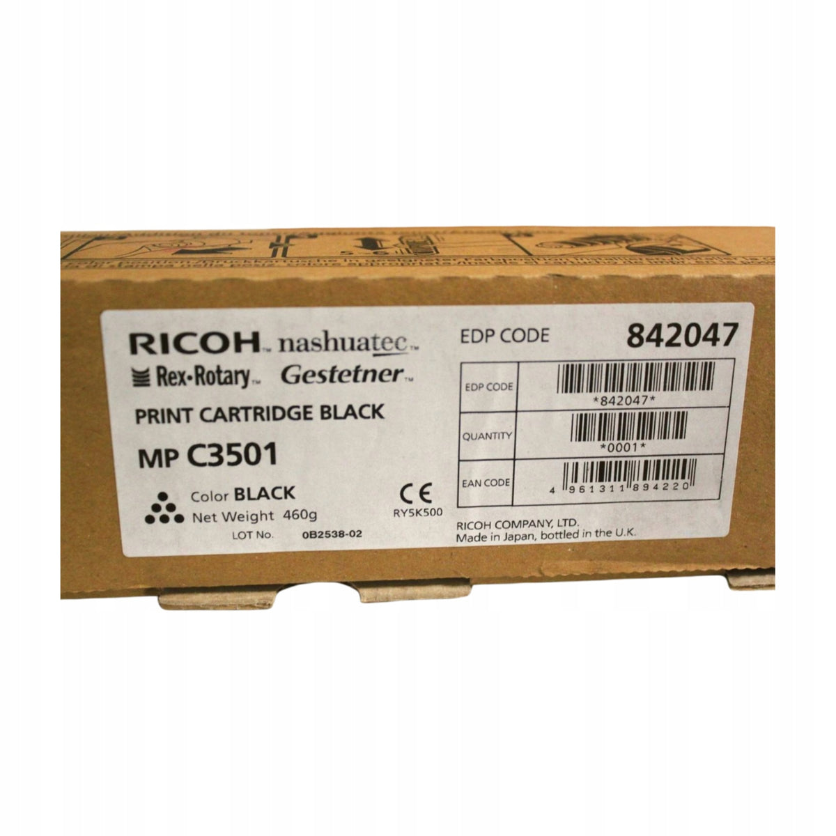 Ricoh 842047 MPC3501 toner black original Packaging status original