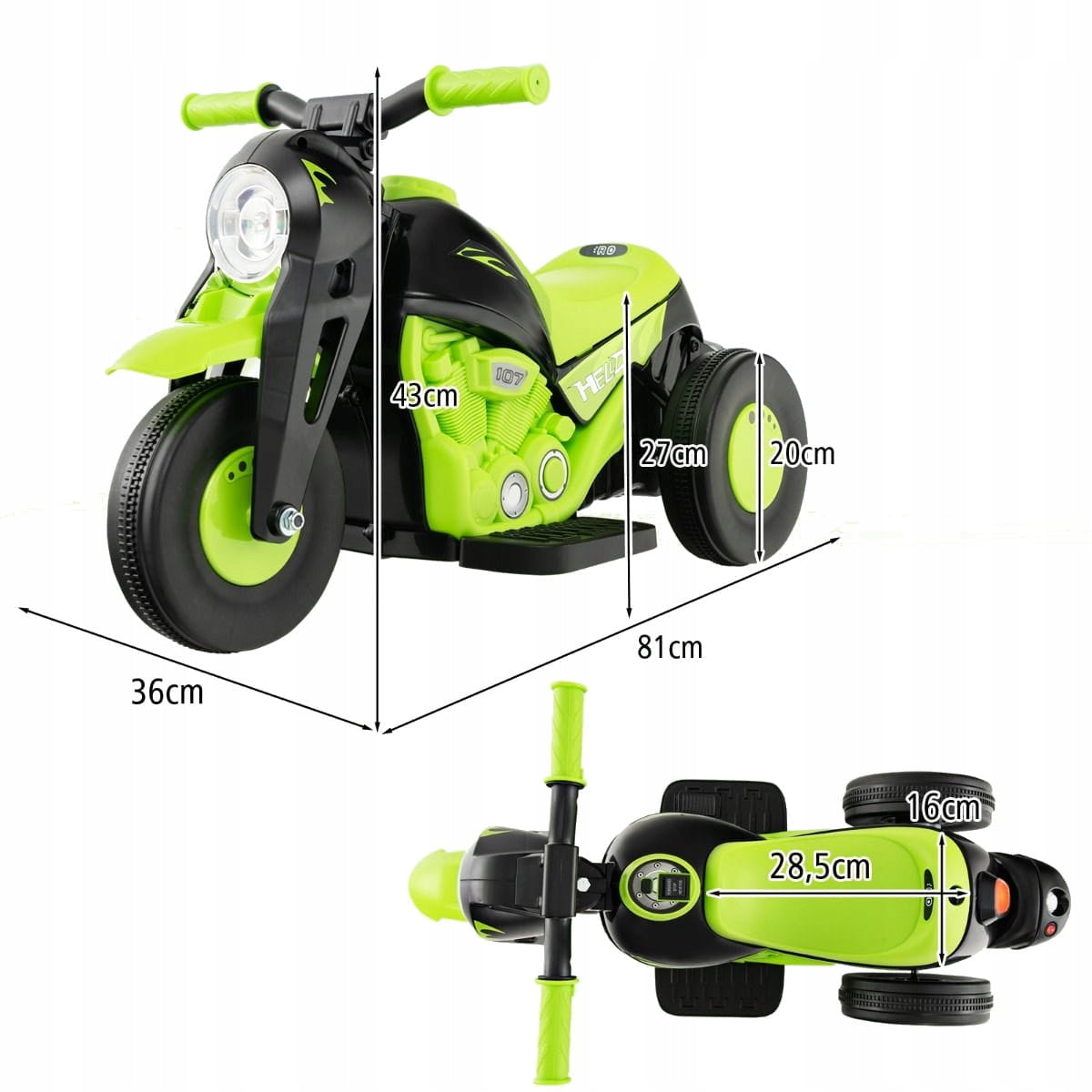 Ride-on Motor Costway Green EAN (GTIN) 0783501391487