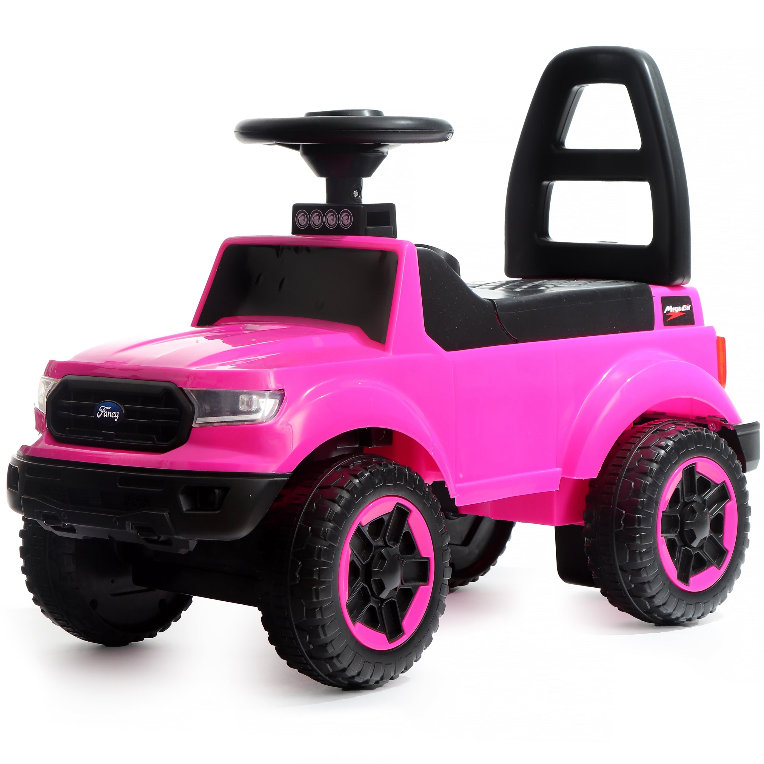 Ride-on for girls large pink car LED MOUNTAINER WEBBEN
