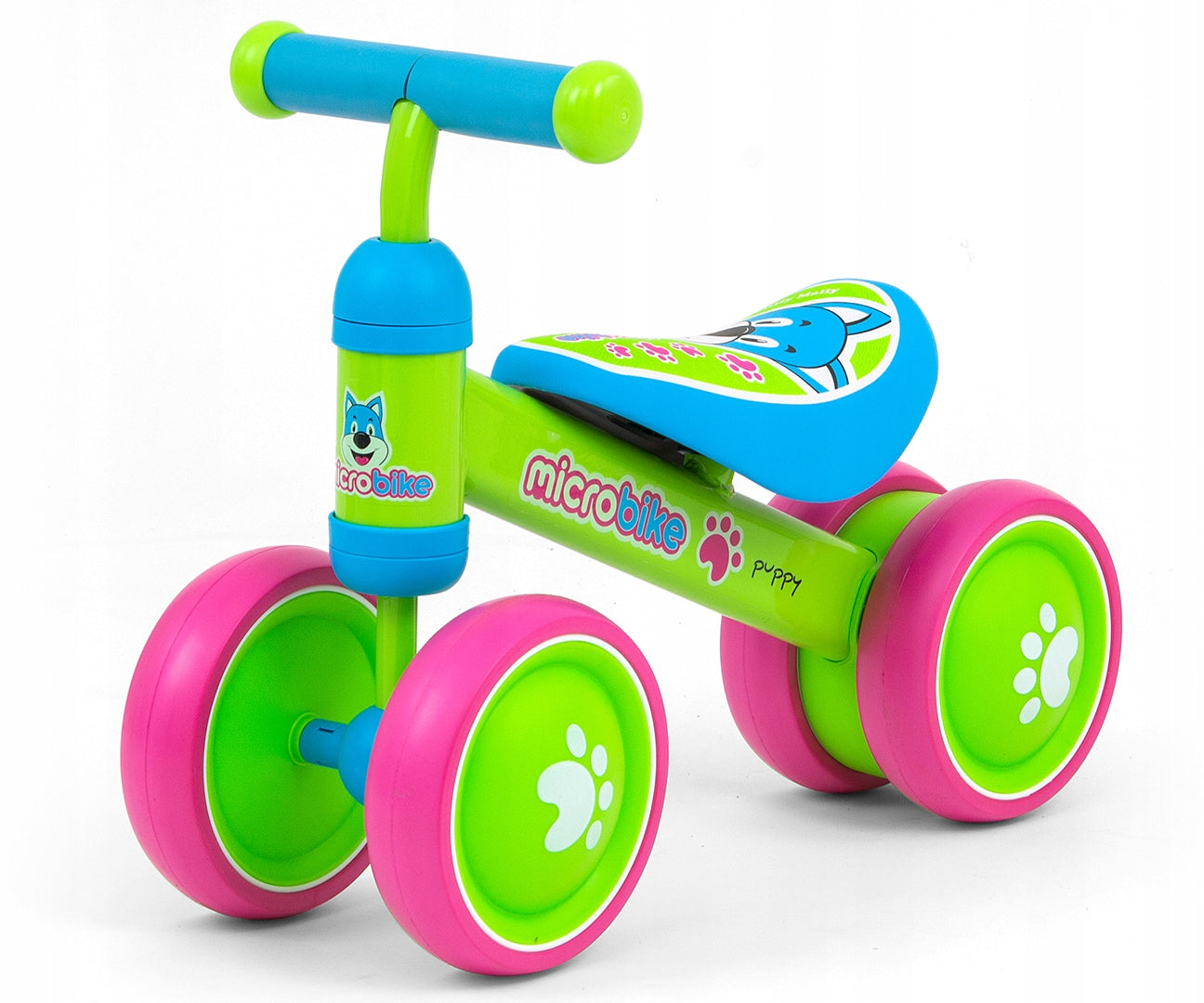 Ride-on pusher for children bike soft seat Micro Milly Mally Puppy