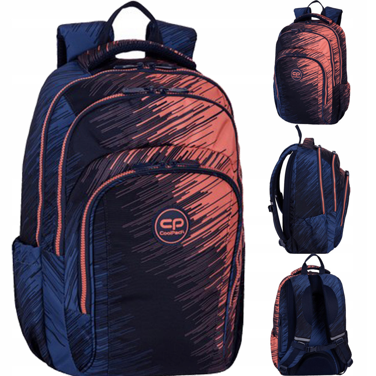 Rift Multi-Chamber School Backpack Orange CoolPack