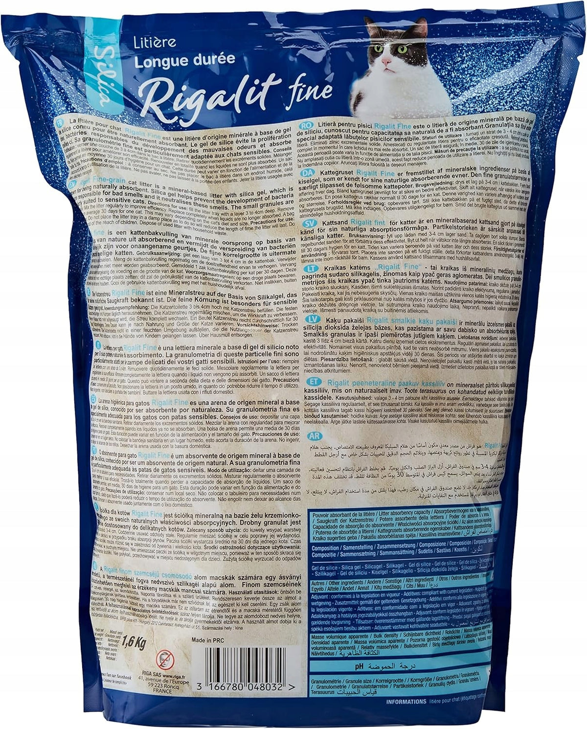 Riga Litter Cat Unscented Fine Grain 4L 1.6kg Brand Riga