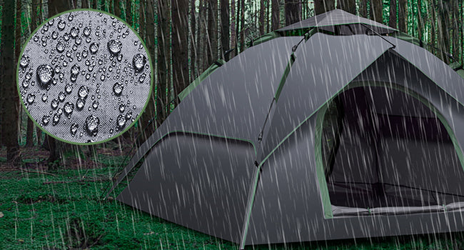 Riggoo Camping Tent 4-Person Pop-up Waterproof with Tarpaulin for Beach Manufacturer code SP19860GR-A-SHF