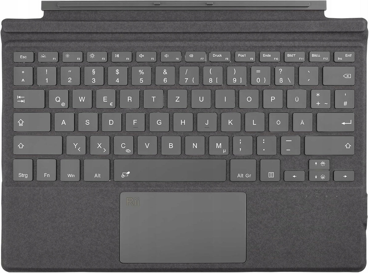 Rii Keyboard for Surface Pro 7+ 7 6 5 4 3 Bluetooth Backlit QWERTZ de