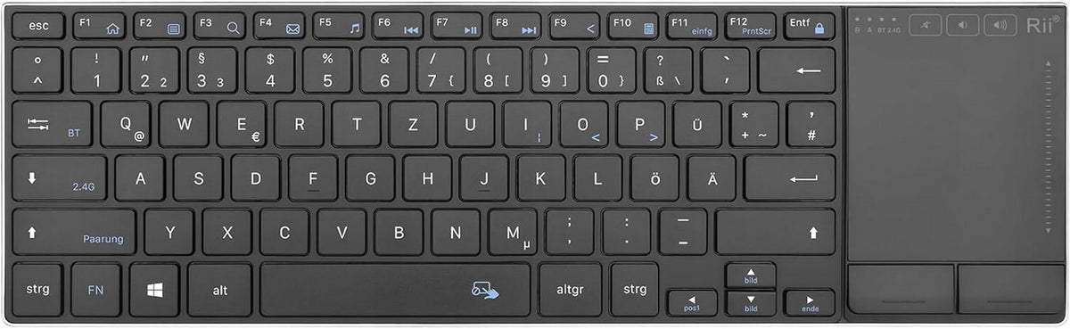 RiiTek RT721 Bluetooth USB Keyboard (WI-FI) QWERTZ DE GERMAN for PC TV