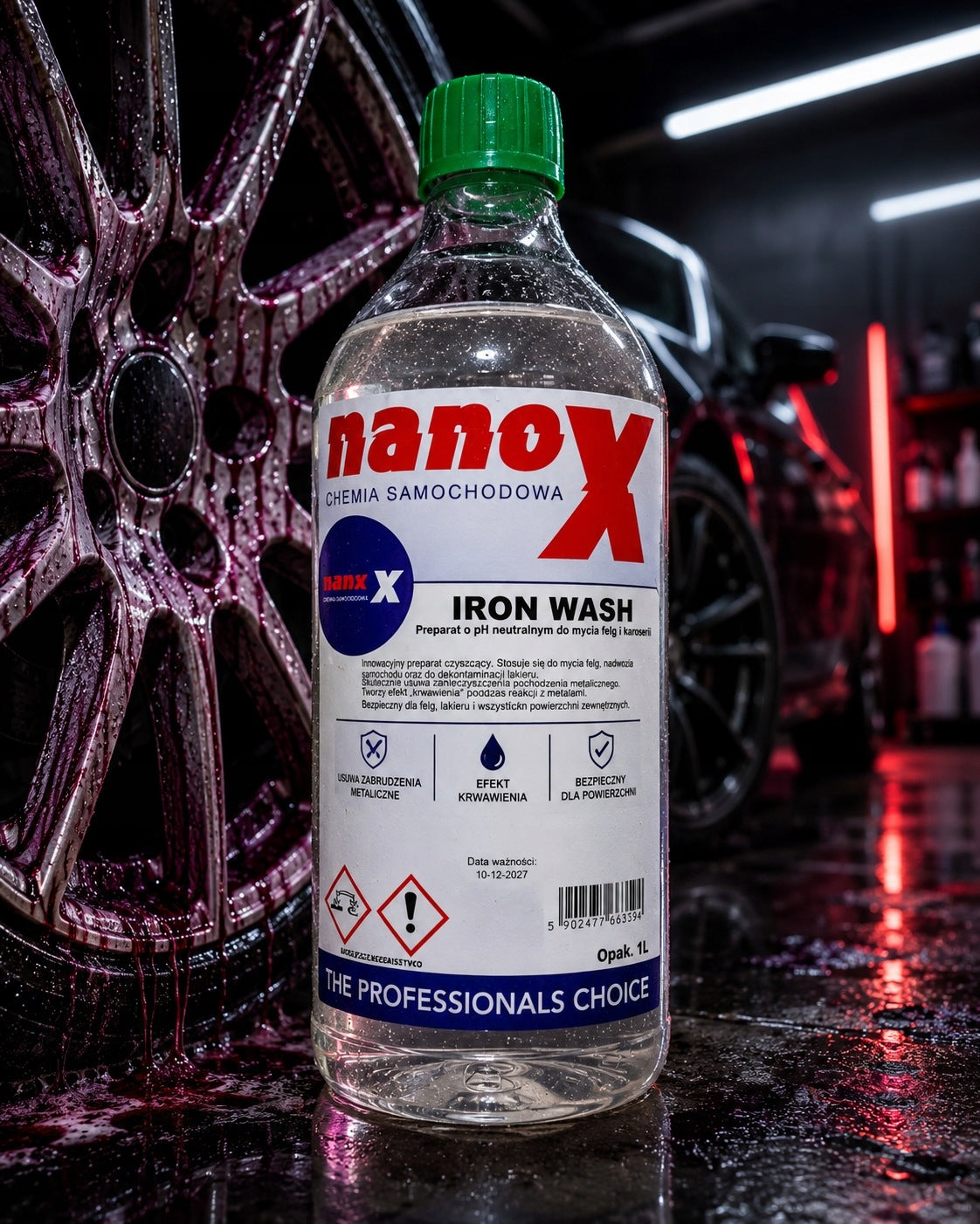 Rim cleaner NanoX Iron Wash 1L + trigger