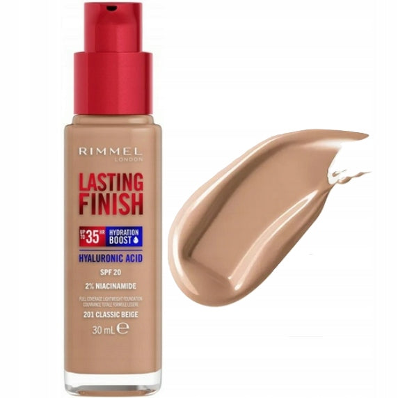 Foundation Rimmel London Lasting Finish 25h 30 ml, Nr. 201 Classic Beige, Nr. 201 Classic Beige 