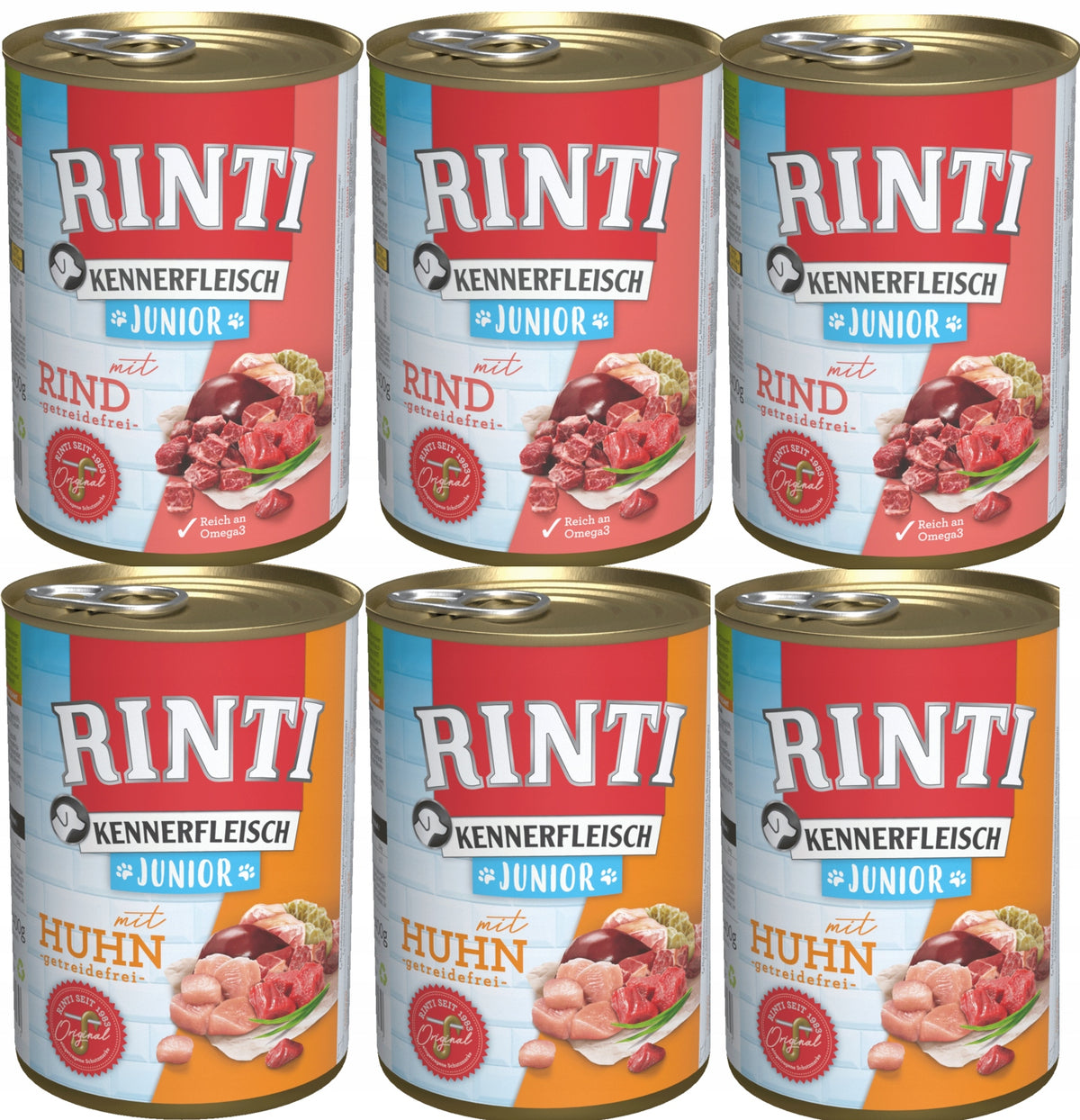 Rinti | Kennerfleisch Junior | MIX 6x400g