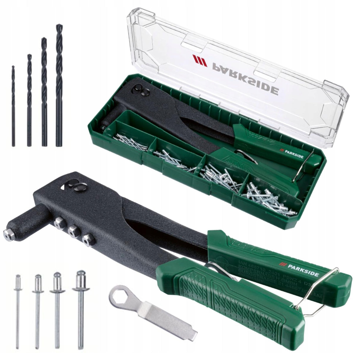 Riveter with breakable rivet set PARKSIDE, 110 elements