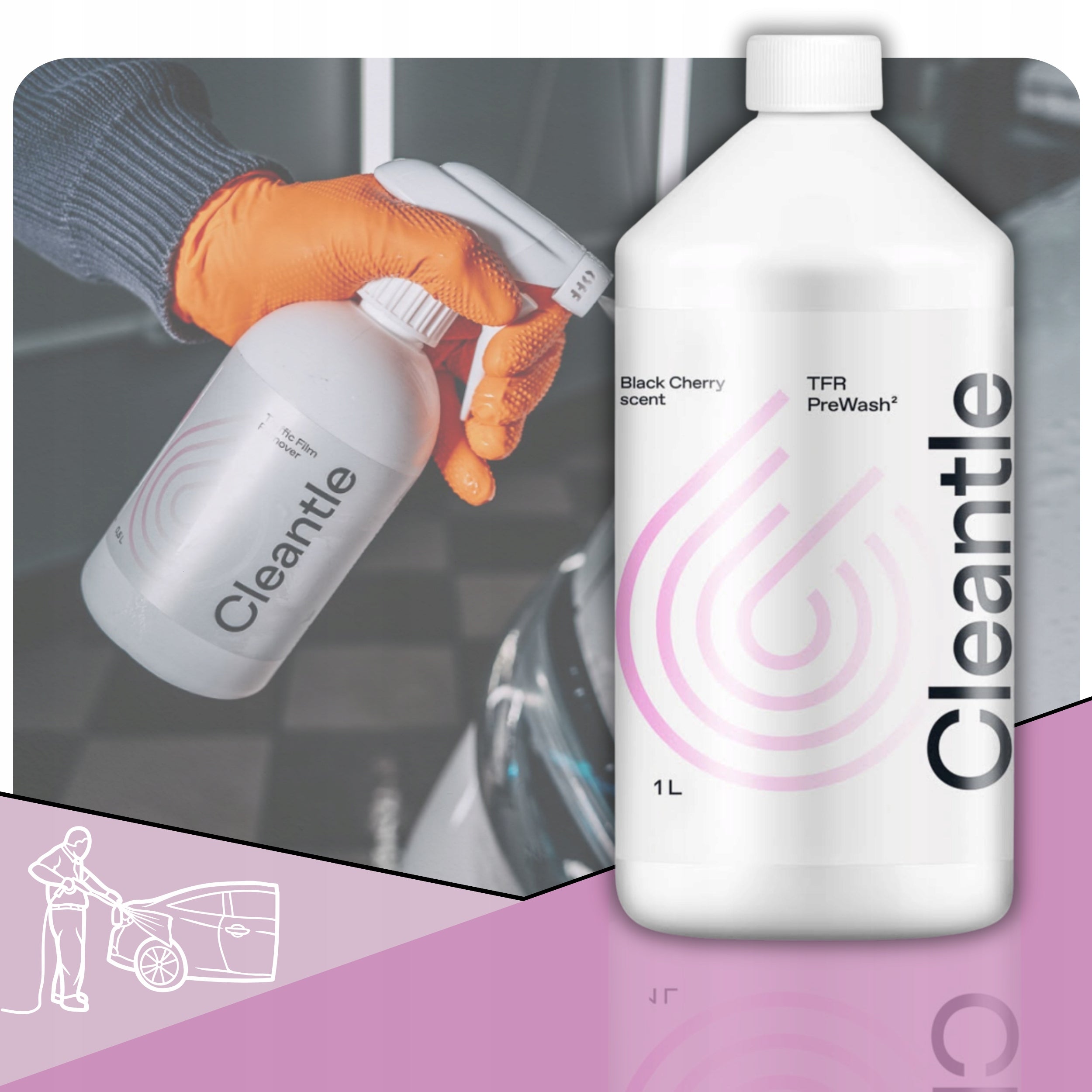 Road Dirt Removal Agent Ready Cleantle TFR PreWash2 1000 ml Manufacturer's catalog number CTL-TF2R1L