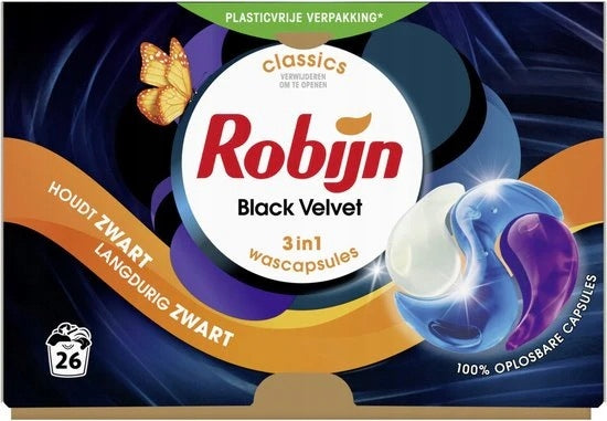 Robijn Classics 3-in-1 Washing Capsules Black Velvet 26