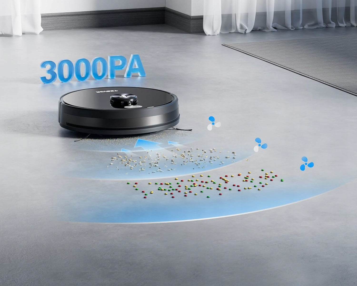 Robot Cleaning Mopping Function S5 Wireless Laser Mapping 3in1 Dominant color black