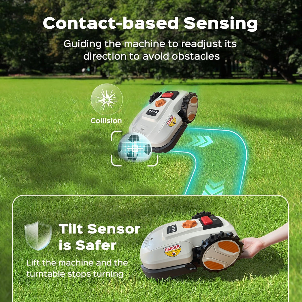 Robot Lawn Mower App Wifi Bluetooth for 600m² Garden care 2Ah Battery Manufacturer code SUNL