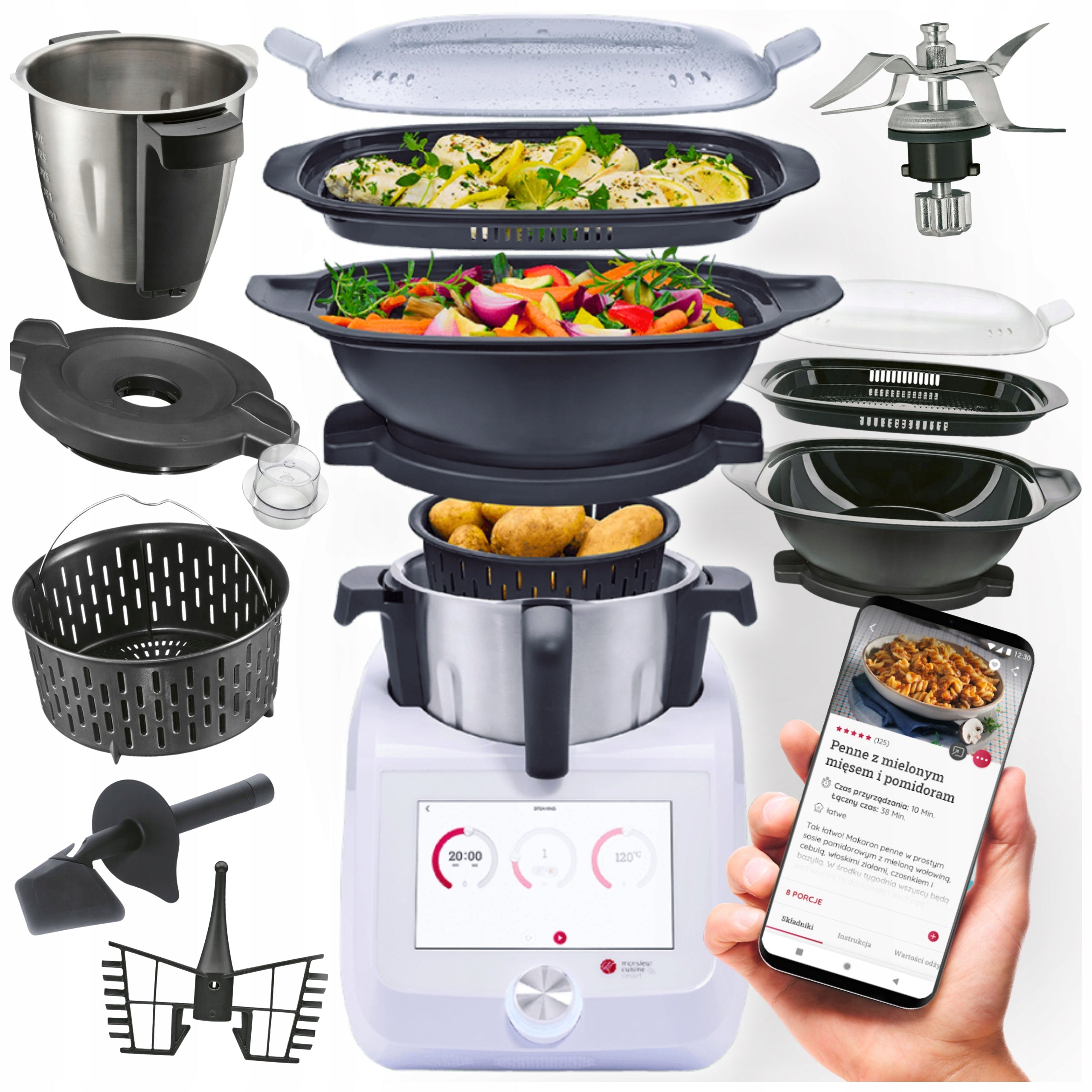 Robot Lidlomix Monsieur Cuisine white Smart 1200W