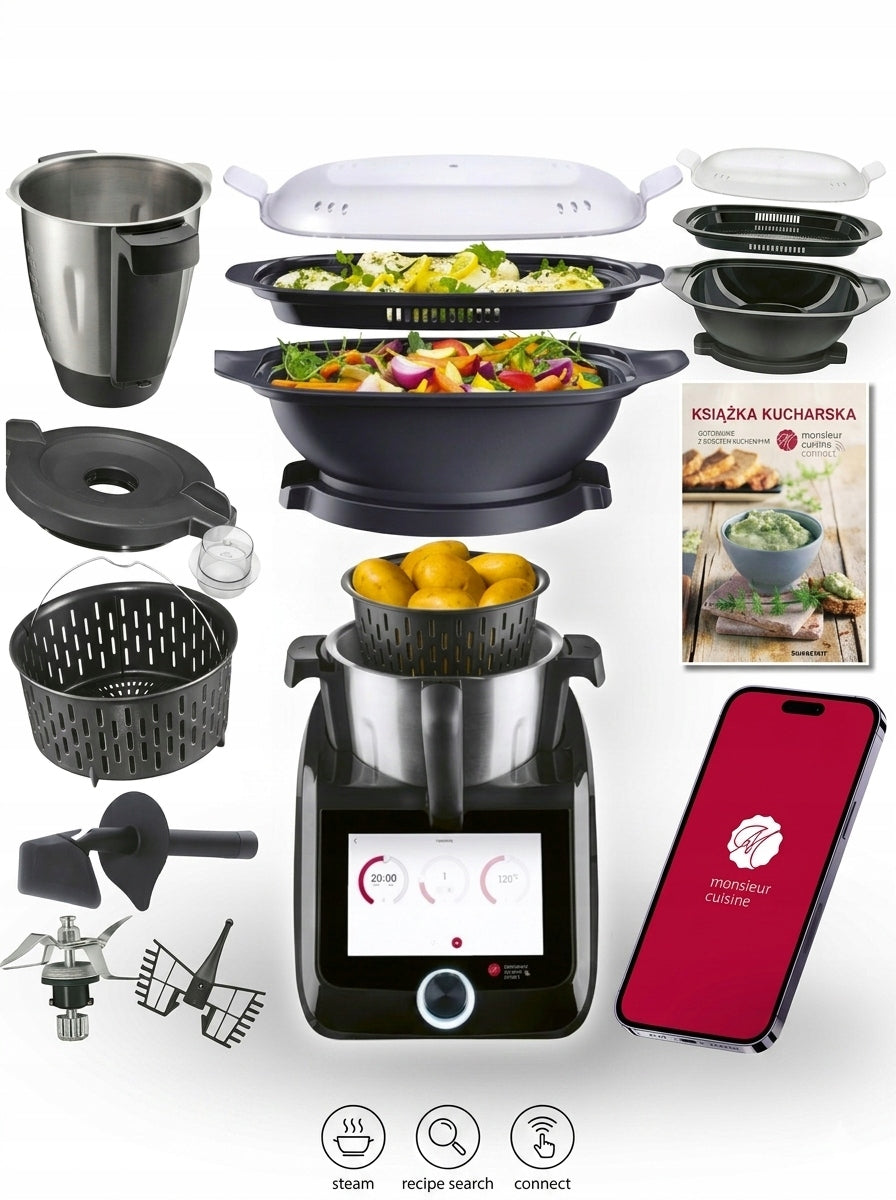 Robot Monsieur Cuisine Smart Lidlomix black 1200W