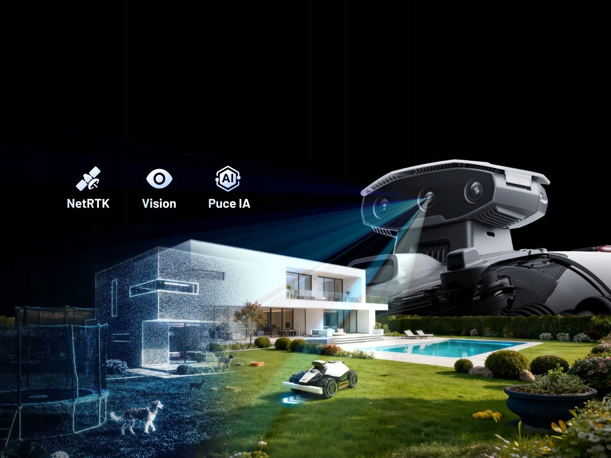 Robot Mower Mammotion LUBA mini 2 AWD 1000 Triple-Camera AI Vision NetRTK Packaging status original