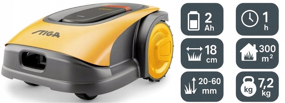 Robot Mowing Stiga G300 Brushless Automatic Application BT 4 Blades Series Essential