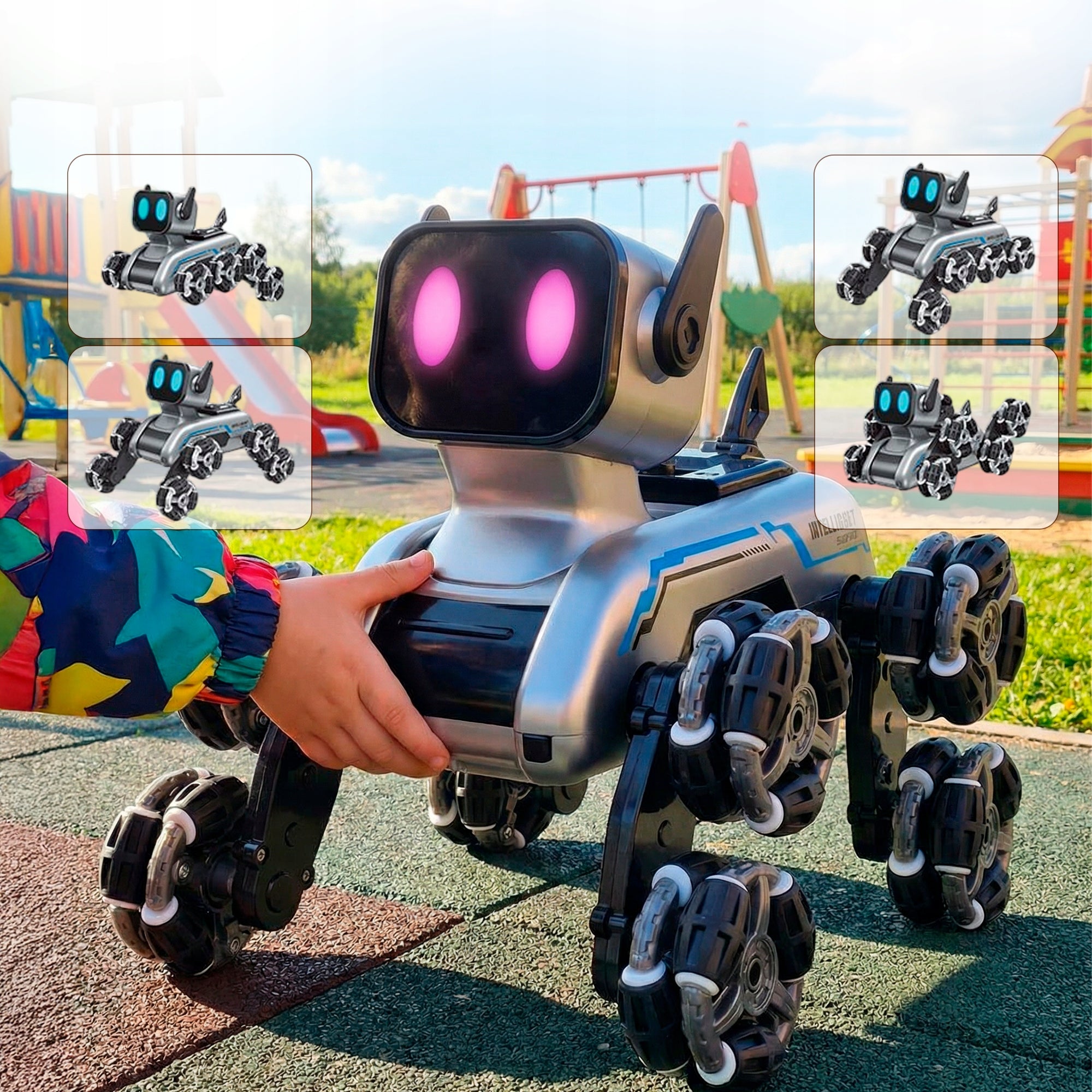 Robot Piesek Zdalnie Sterowany na Pilota dla Dzieci 8 Kół 2 Akumulatory USB Brand Mireonix