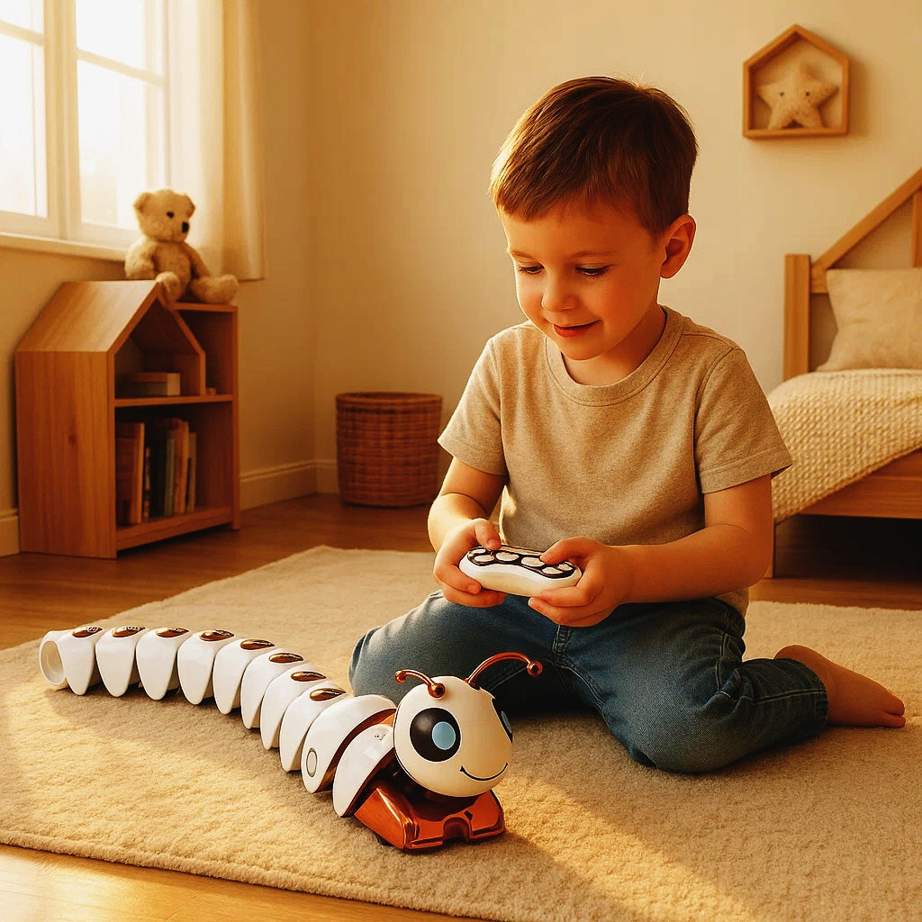 Robot Remote Controlled Caterpillar Interchangeable Elements Toy Light Sound Manufacturer code B31H gąsiennica zdalnie sterowana