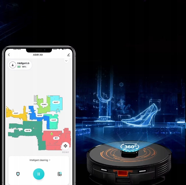 Robot Vacuum Cleaner ABIR X9 6500 Pa HEPA [Certificate.] Packaging status original