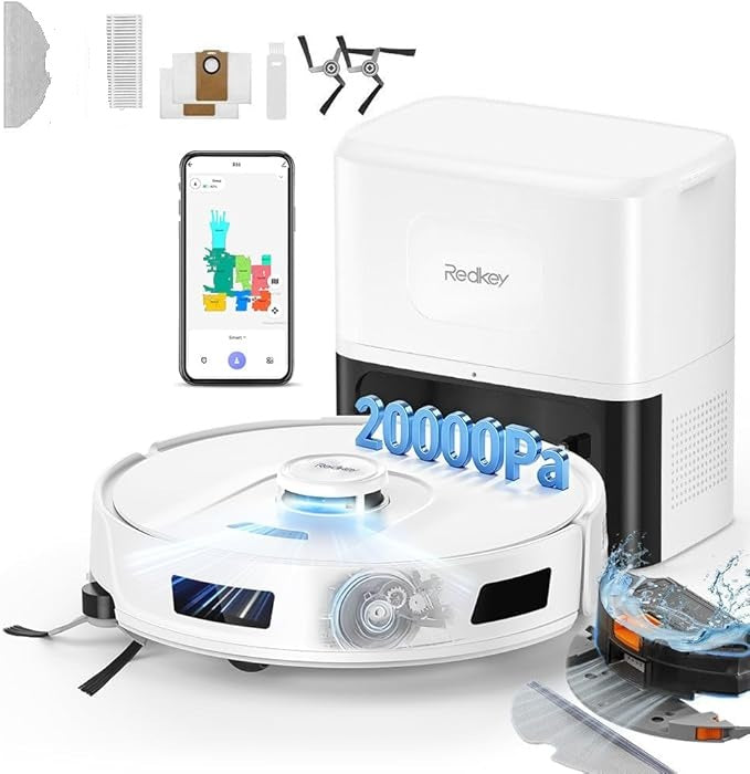 Robot Vacuum Cleaner - Mop Redkey R11 10000Pa LiDAR Station 3.8l