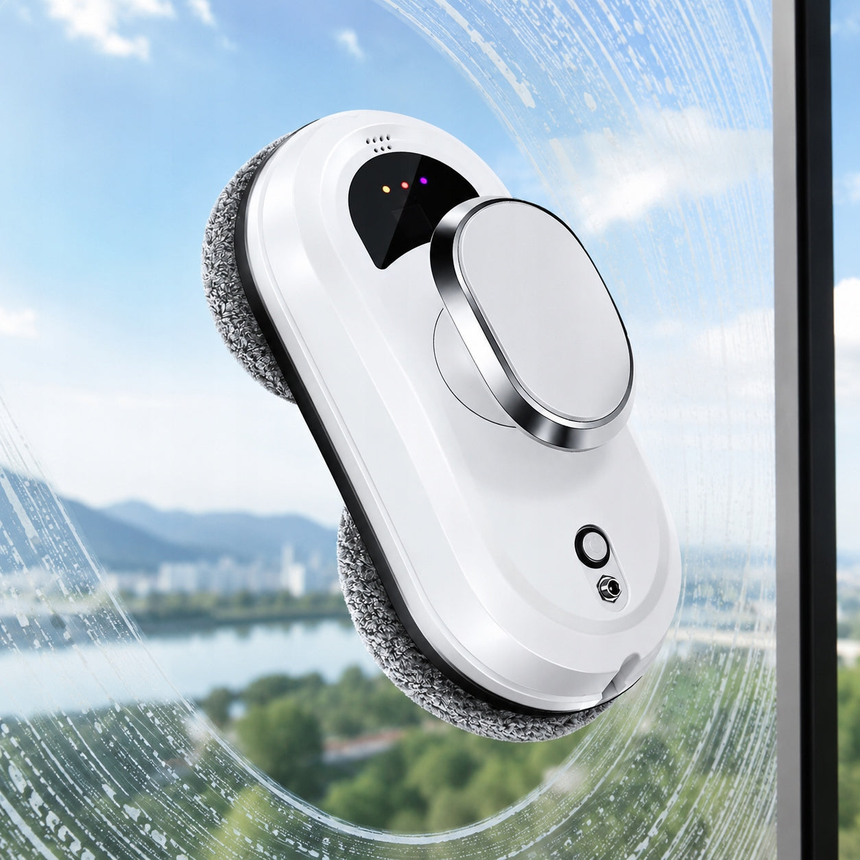 Robot Window Cleaner Automatic Remote Control Window Washer 5600PA Microfiber Manufacturer code Aksaraj Robot Myjący