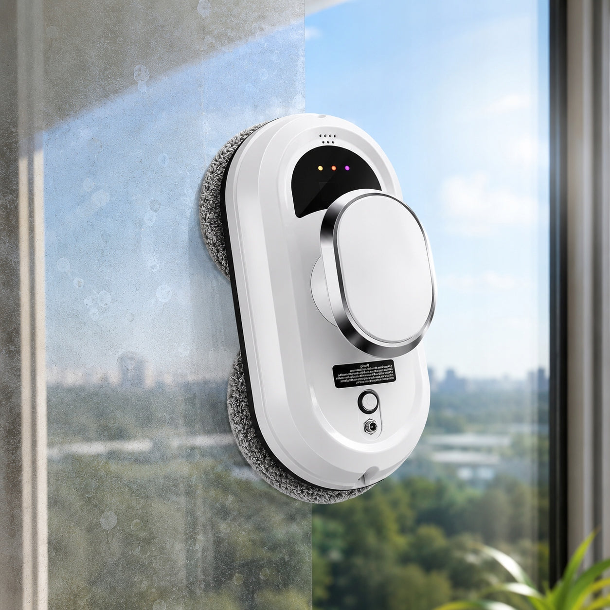 Robot Window Cleaner Automatic Remote Control Window Washer 5600PA Microfiber Packaging status original