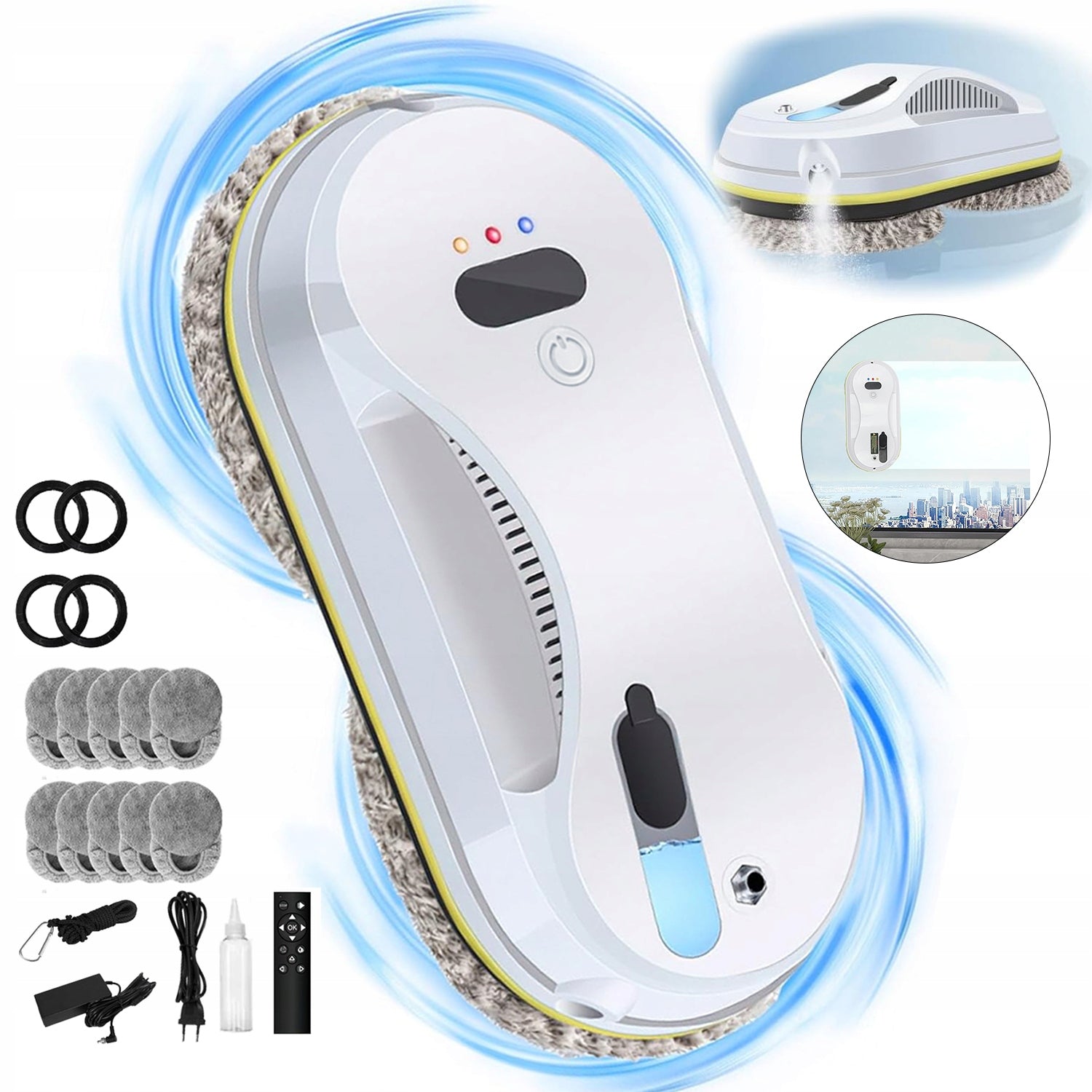 Robot Window Mirrors Window Washer Smart Washing Set 5600pa