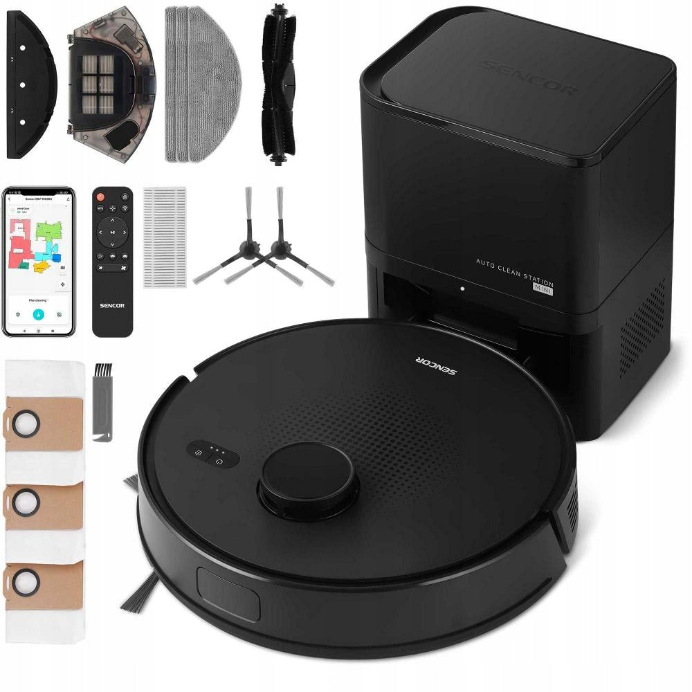 Robot cleaning automatic vacuum cleaner Sencor 9085BK application container